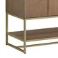37B Mauri 60" Double Bathroom Vanity with Metal Base in Walnut Drift with High-Profile 4" White Composite Stone Top, , large