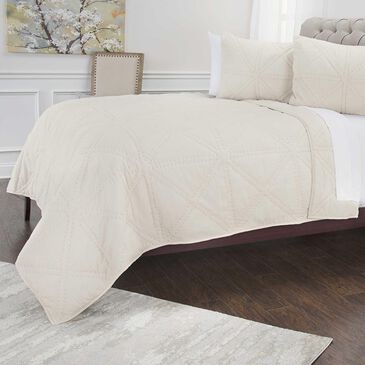 Rizzy Home Simpson 90" x 92" Quilt Set in Natural, , large