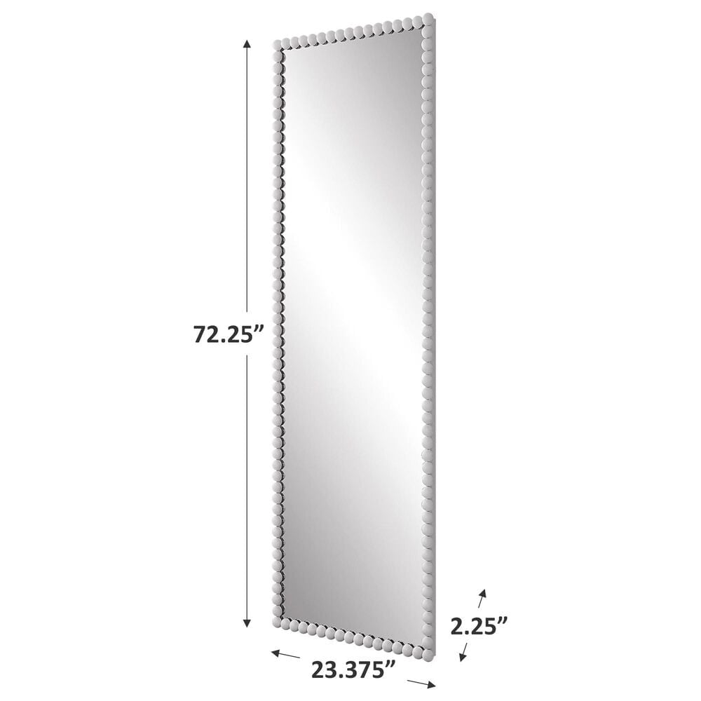Uttermost Serna Tall Mirror in Satin White, , large