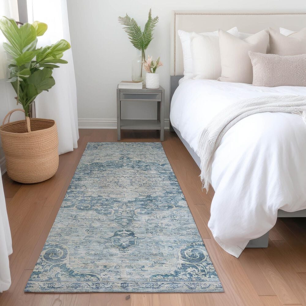 Dalyn Rug Company Tabrook TB5 Blue 2&#39;3&quot; x 7&#39;6&quot; Runner, , large