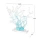 Maple and Jade Coral Ombre Decorative Sculpture with Base in Blue and Clear, , large
