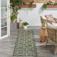 Nourison Horizon HOZ01 Green 2" x 6" Indoor/Outdoor Runner, , large