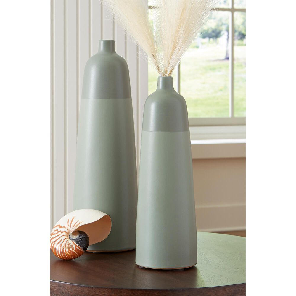 Ashley Peerland 15&quot; Vase in Sage Green, , large