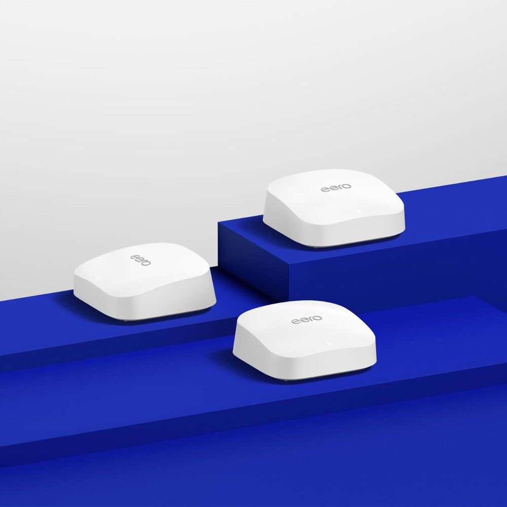 eero 1-Pack Pro 6E Mesh Wi-Fi 6E Router with Pro 6E Mesh Wi-Fi 6E System and 2 Extenders in White, , large