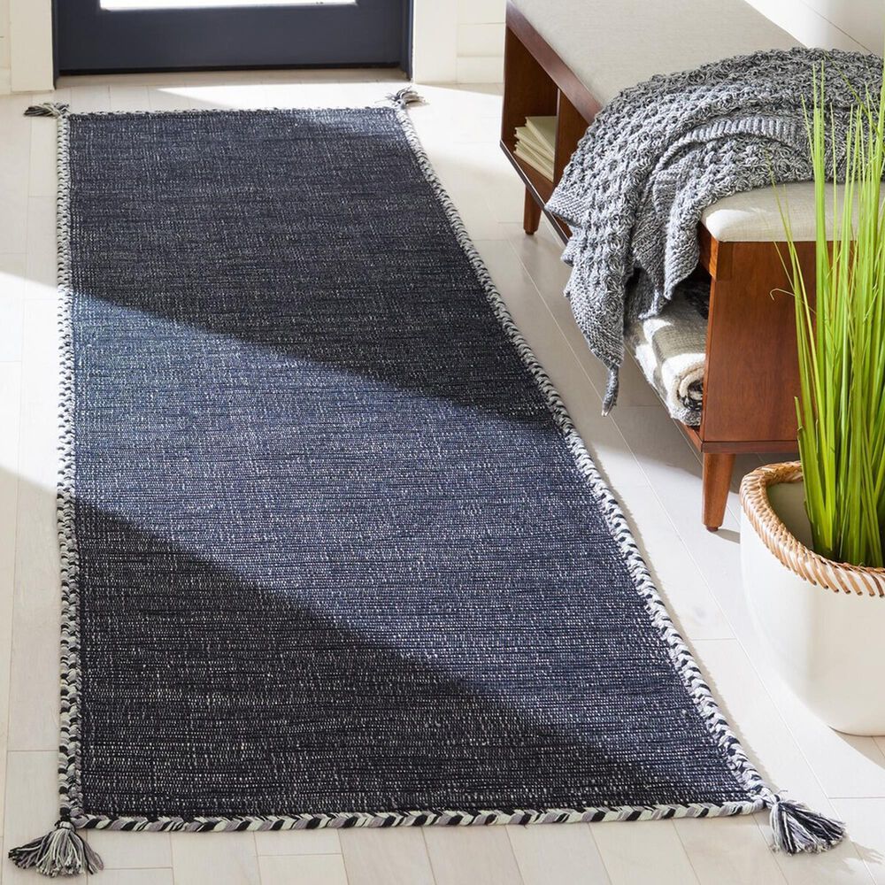 Safavieh Montauk 2&#39;3&quot; x 9&#39; Grey and Black Runner, , large