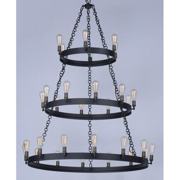 Maxim Lighting Noble 30-Light Chandelier in Black and Natural Aged Brass, , large