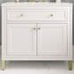 James Martin Vanities Chicago 36" Single Bathroom Vanity in Glossy White with 3 cm Lime Delight Quartz Top and Rectangular Sink, , large