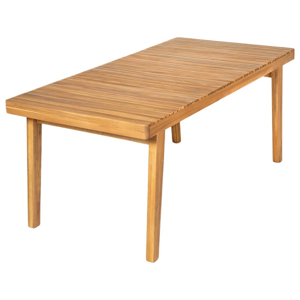 Hearth and Haven Outdoor Rectangular Dining Table in Natural - Table Only, , large