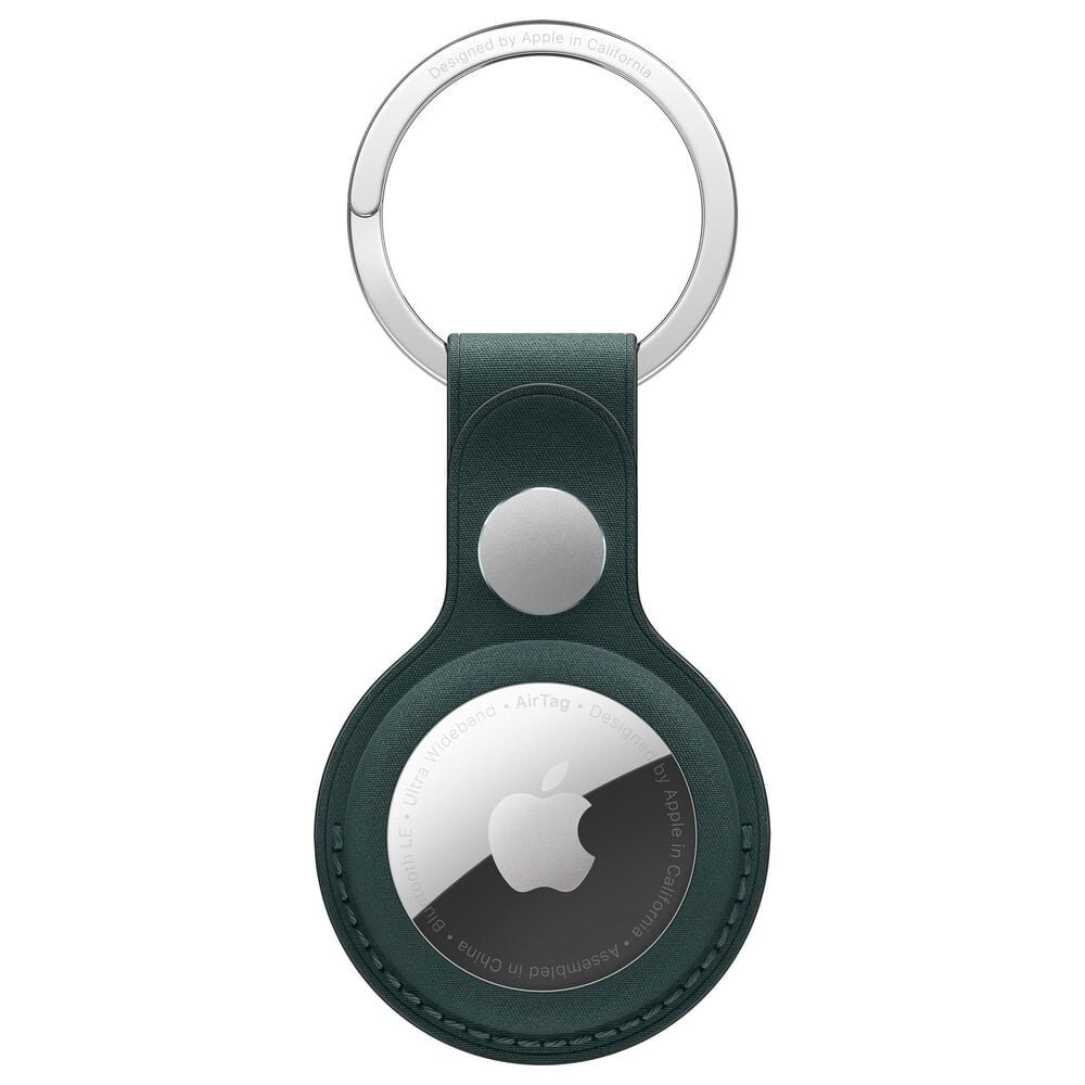 Apple FineWoven Key Ring for AirTag in Dark Green, , large