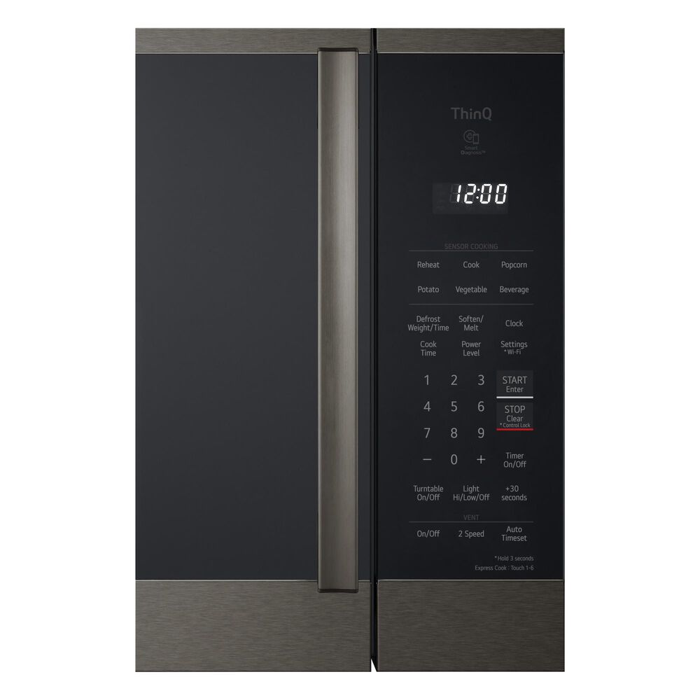LG 1.8 Cu. Ft. Over-the-Range Microwave Oven in PrintProof Black Stainless Steel, , large