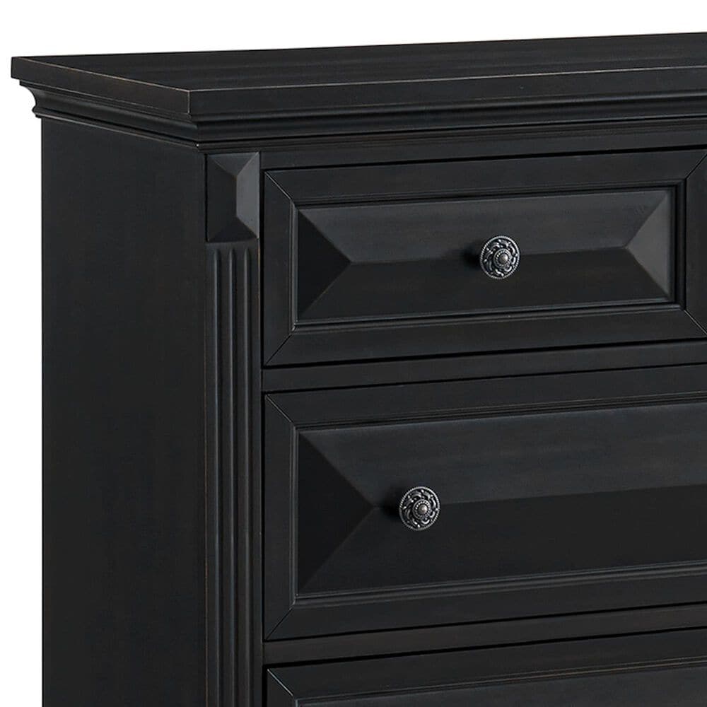 Mayberry Hill Passages 4-Piece Queen Panel Bedroom Set in Black, , large