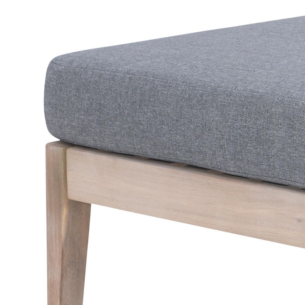 Linon Home Decor Summerlyn Patio Ottoman with Natural Frame in Grey, , large