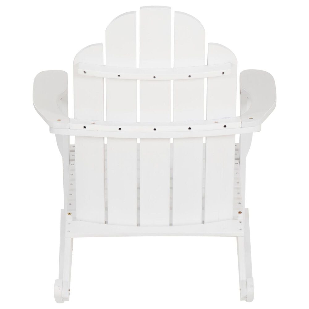 Linon Home Decor Adirondack Rocking Chair in White, , large