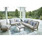Ashley Rainier 4-Piece Patio Conversation Set in Beige, , large