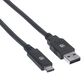 Manhattan 6" USB 3.2 Gen 1, Type-A Male to Type-C Male, 5 Gbps in Black, , large