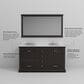 Lexora Home Dukes 60" Double Bathroom Vanity in Espresso with 2 cm White Quartz Top and Rectangular Sinks, , large