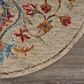 L&R Resources Sinuous Floral Oasis 4" Round Beige Area Rug, , large