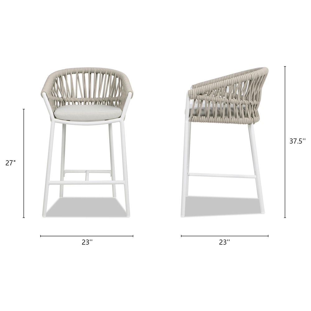 Hearth and Haven Maiden Patio Counter Stool in Beige &#40;Set of 2&#41;, , large