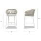 Hearth and Haven Maiden Patio Counter Stool in Beige (Set of 2), , large