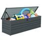 Hearth and Haven 260-Gallon Outdoor Metal Deck Box with Lockable Design in Carbon Black, , large