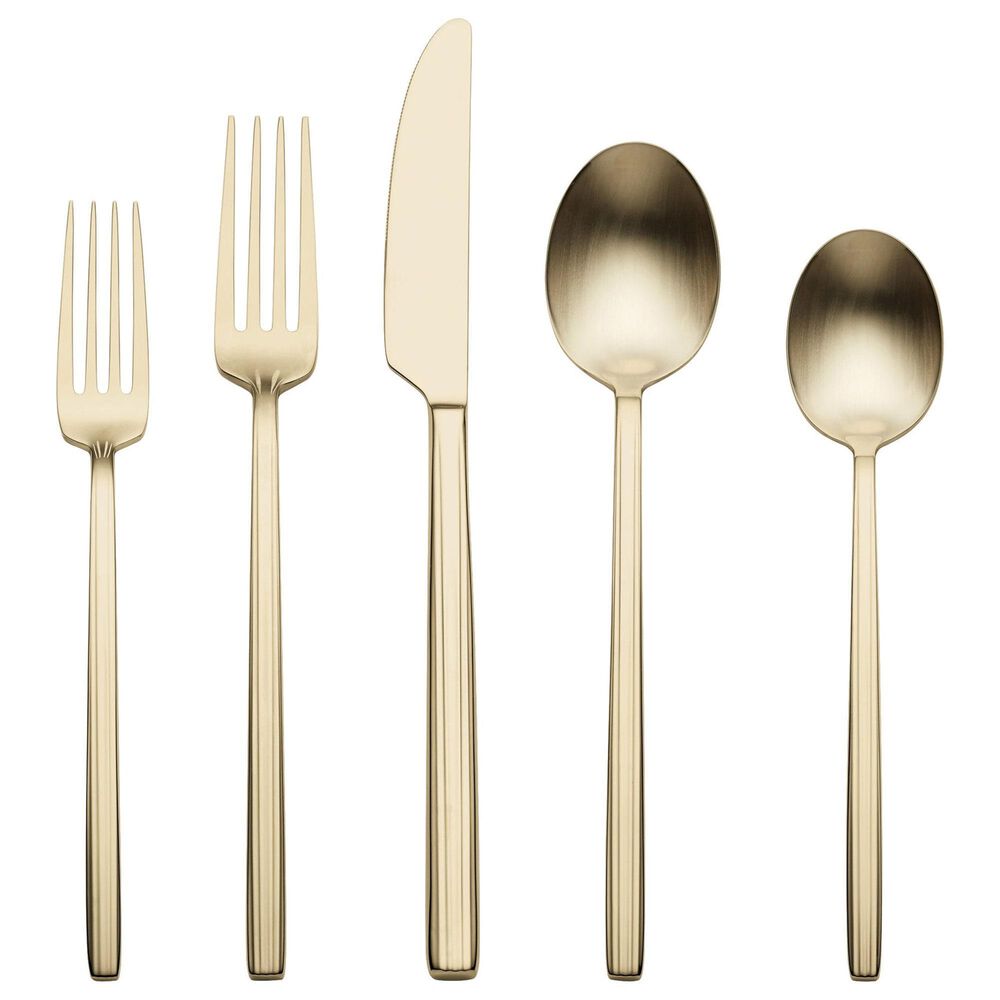 Oneida Dean 20-Piece Flatware Set in Satin Champagne, , large