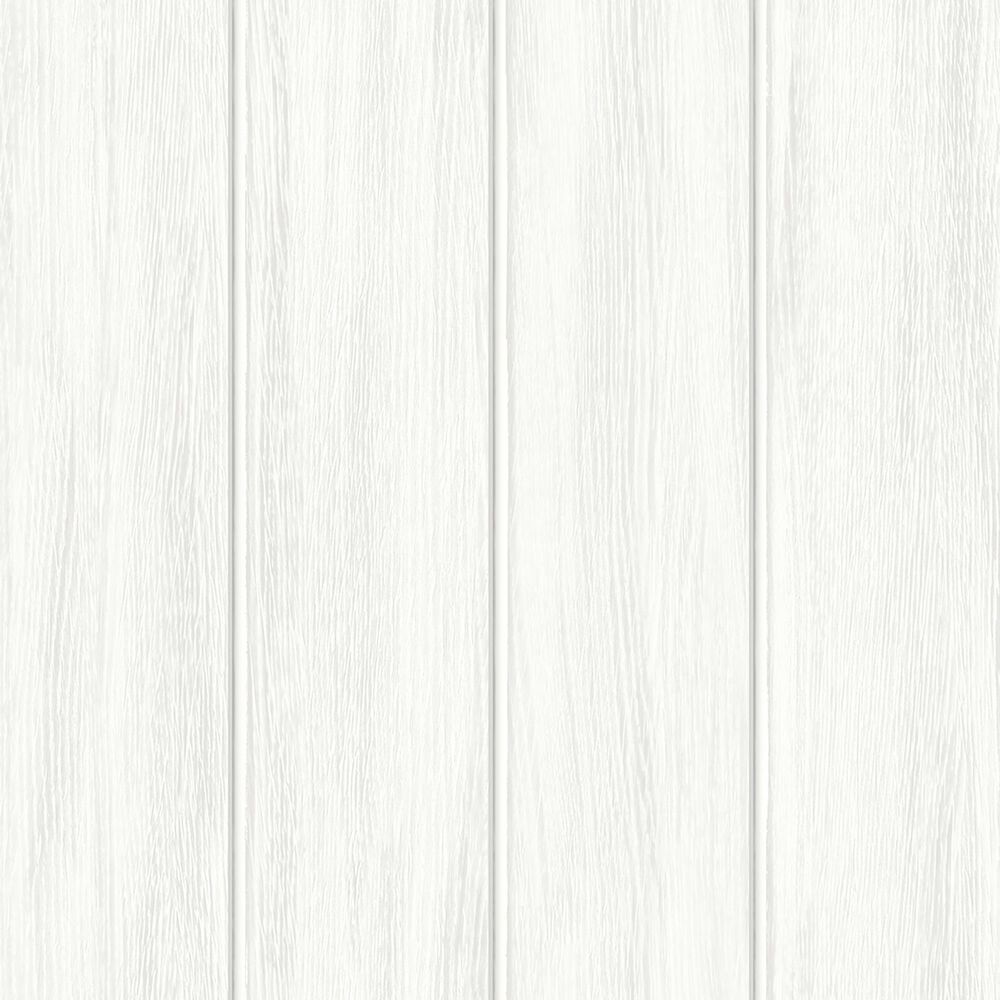 NextWall Wood Panel 216&quot; x 20.5&quot; Peel and Stick Wallpaper in Alabaster, , large