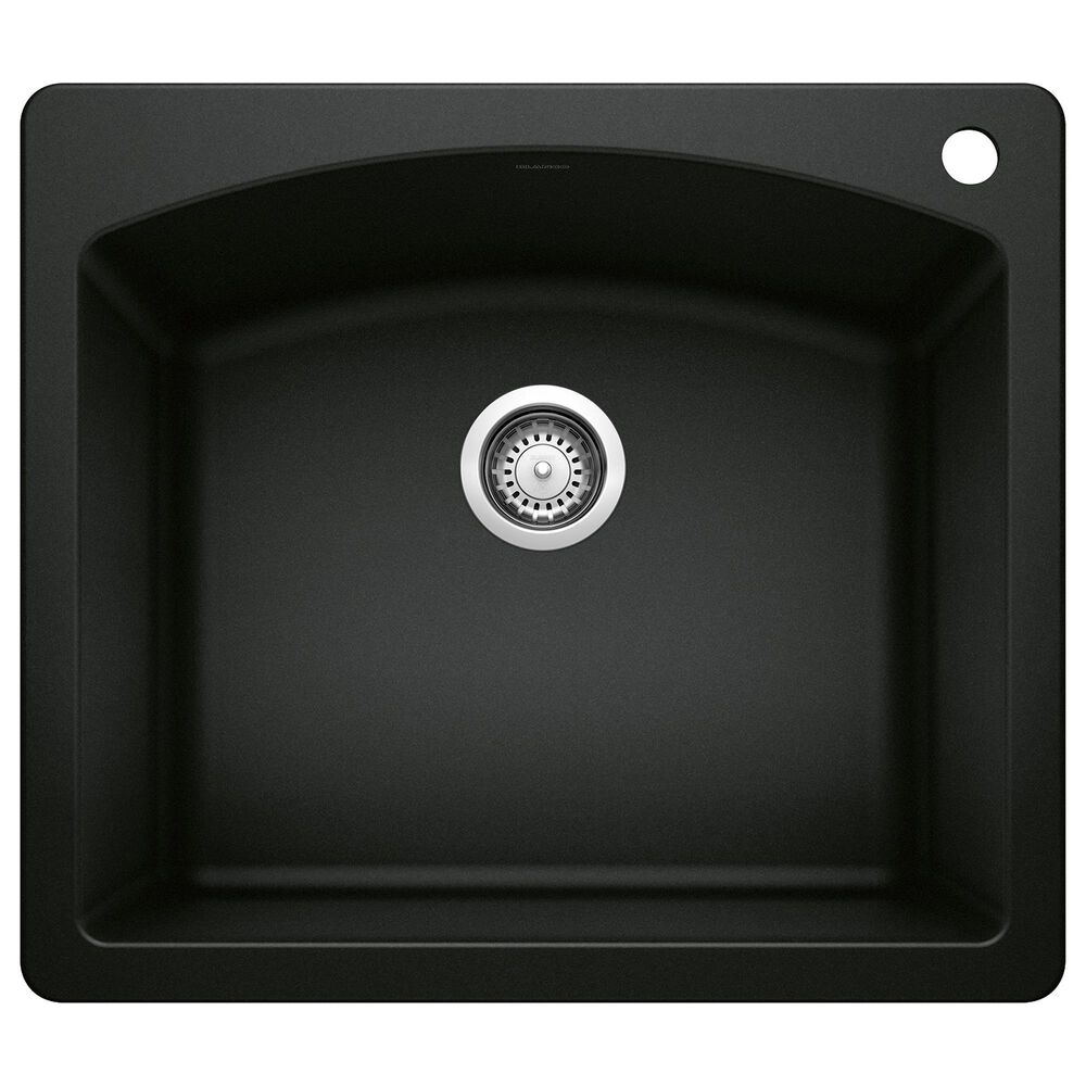 Blanco Diamond Single Dual Mount Sink in Coal Black, , large