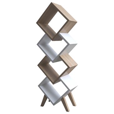 Furniture of America Herndon Bookcase in White, , large