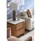 Fairfield Chair Portobello Rectangular End Table in White, Light Brown and Brushed Brass, , large