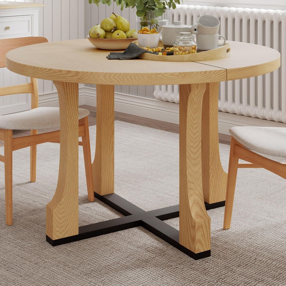 Hearth and Haven Dining Table in Natural Ash - Table Only, , large