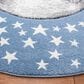 Safavieh Carousel 3" Round Light Blue and Grey Kids  Area Rug, , large