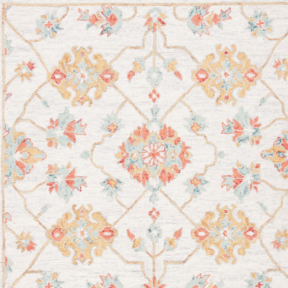 Safavieh Micro-Loop 8&#39; x 10&#39; Silver and Red Area Rug, , large