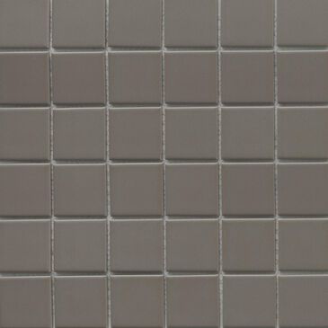 Emser Catch Taupe 2" x 2" Square on 12" x 12" Ceramic Mosaic Sheet, , large