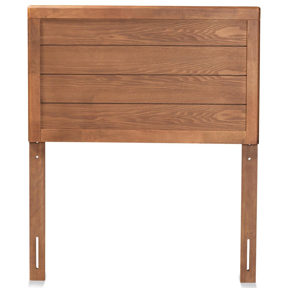 Baxton Studio Seren Twin Headboard in Ash Walnut, , large
