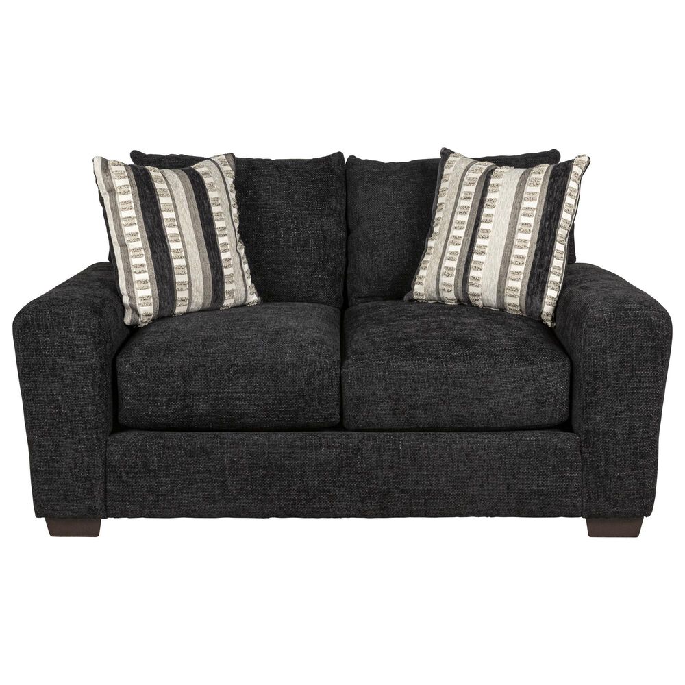 Northwestern Zazie Stationary Loveseat in Onyx, , large