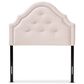 Baxton Studio Cora Twin Upholstered Panel Headboard in Light Pink, , large
