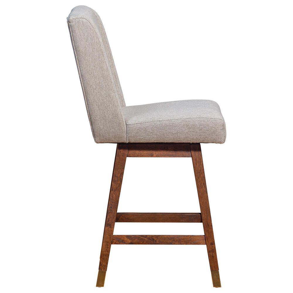 Blue River Stancoste 26&quot; Swivel Counter Stool in Brown Oak, , large