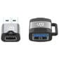 Manhattan 2-Piece USB C to USB A and USB A to USB C Adapters in Black and Space Gray, , large