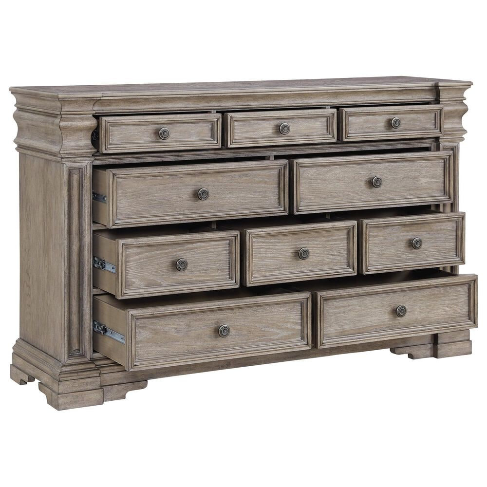 Millenium Blairhurst 10-Drawer Dresser in Light Grayish Brown, , large