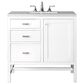 James Martin Vanities Addison 36" Single Bathroom Vanity in Glossy White with 3 cm Eternal Jasmine Pearl Quartz Top and Rectangular Sink, , large