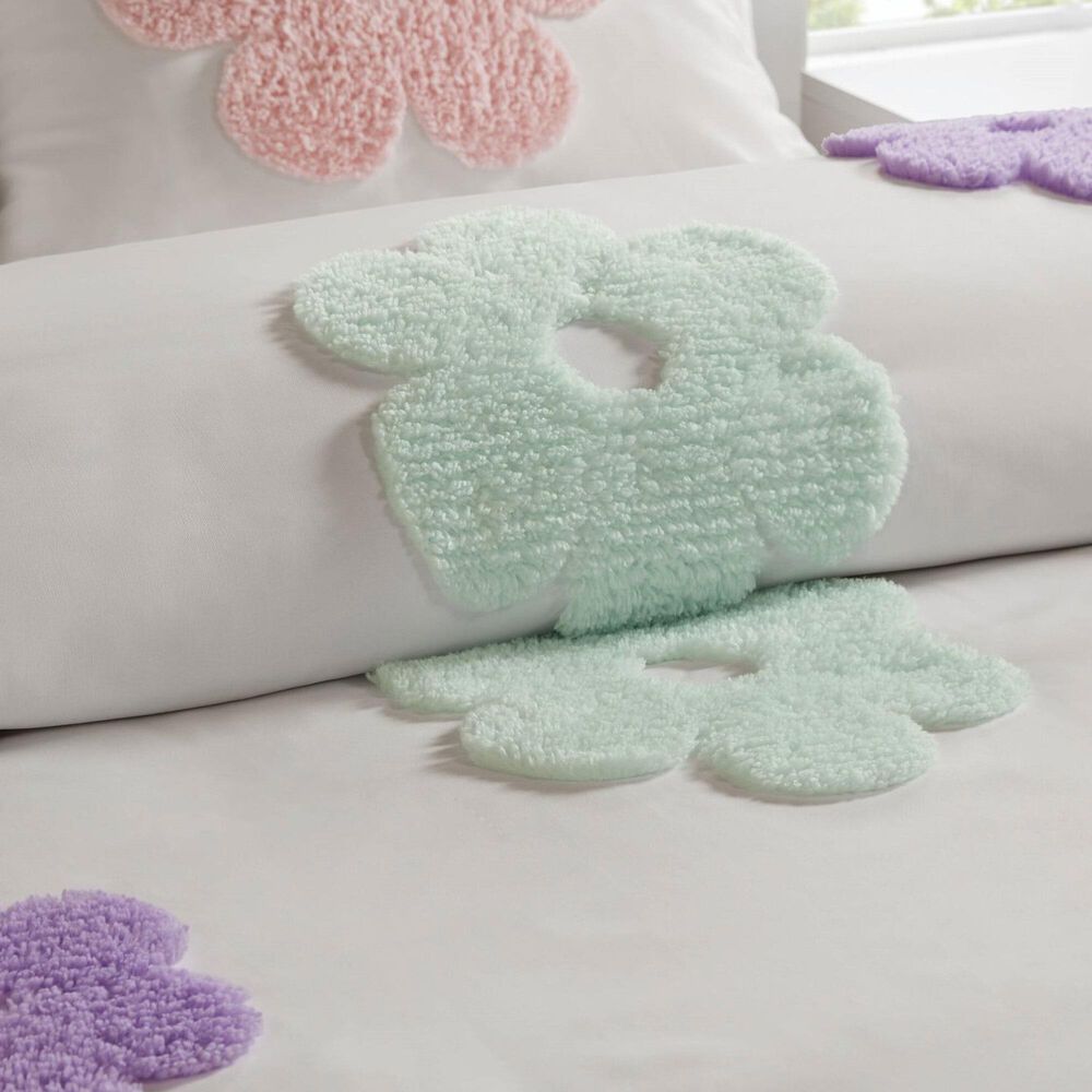 Hampton Park Gracie 4-Piece Full/Queen Comforter Set in White and Purple, , large