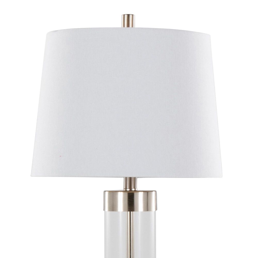 LumiSource Glacier Glass Table Lamp in Clear and Brushed Nickel (Set of 2), , large