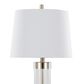 LumiSource Glacier Glass Table Lamp in Clear and Brushed Nickel (Set of 2), , large