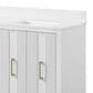 37B Fenwick 60" Double Bathroom Vanity in Bright White with Glossy White Composite Stone Top and Backsplash, , large