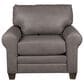 Bassett Leather Chair in Stonewash, , large