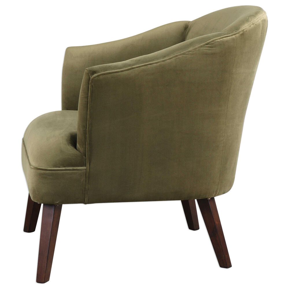 Uttermost Conroy Accent Chair in Olive Velvet, , large