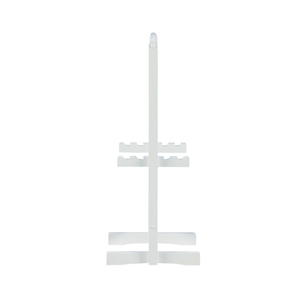 Linden Boulevard Taneli Tray Table Set with Stand in White &#40;Set of 4&#41;, , large