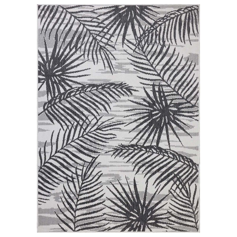 Loloi Easton Ivory and Onyx 2&#39;3&quot; x 3&#39;9&quot; Indoor/Outdoor Area Rug, , large