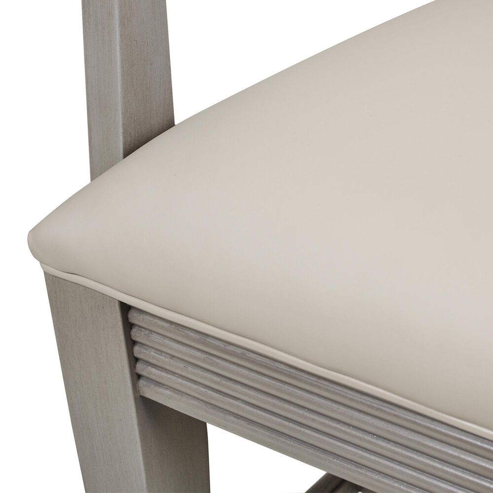 Jennifer Taylor Home Dauphin Dining Arm with Cream White Cushion in