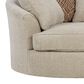 Ashley Steelwater Retreat Oversized Swivel Accent Chair in Latte, , large